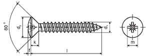 Surub pentru tabla DIN 7983