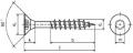 Screw for wood (count. head TORX partial thread)