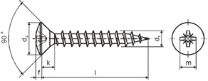 Holsurub pentru lemn sau PAL(cap inecat semi oval)