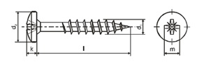 Holsurub pentru lemn (cap oval filetet partial)