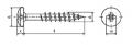 Screw for wood (pan head, partial thread)
