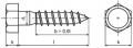 Hexagon head wood screw DIN 571