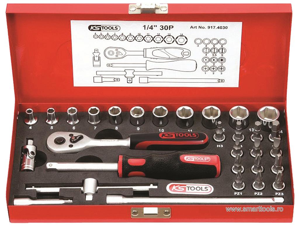 set-chei-tubulare-1-4-30-piese-ks-tools