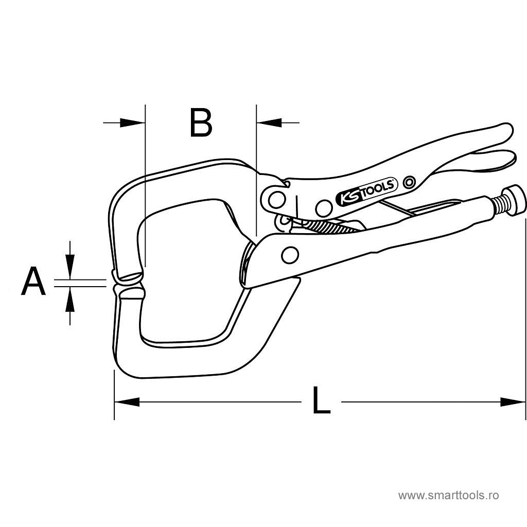 cleste-tinichigerie-cu-blocare-170mm-ks-tools