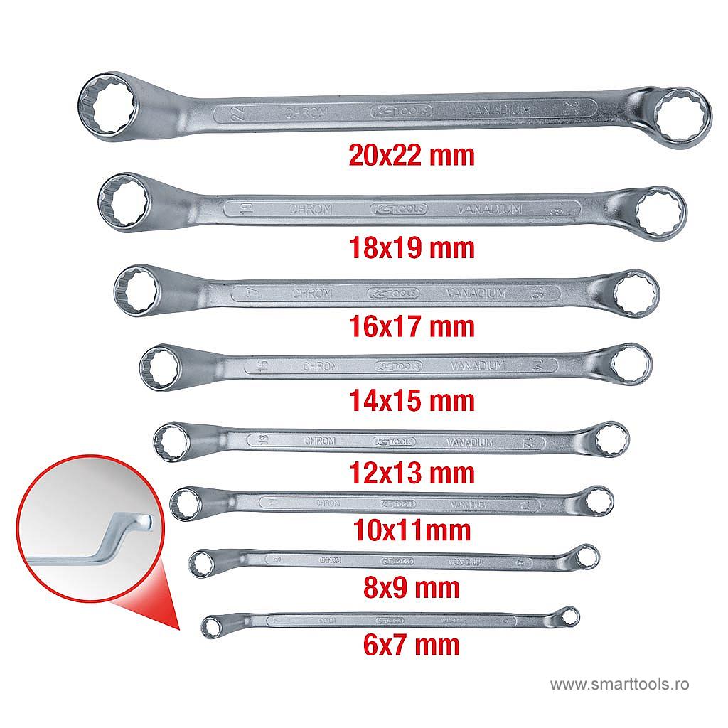 set-chei-inelare-cu-cot-8-piese-ks-tools set-chei-inelare-cu-cot-8-piese-ks-tools