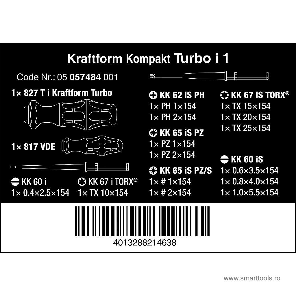 set-maner-surubelnita-turbo-cu-16-lame-interschimbabile-wera