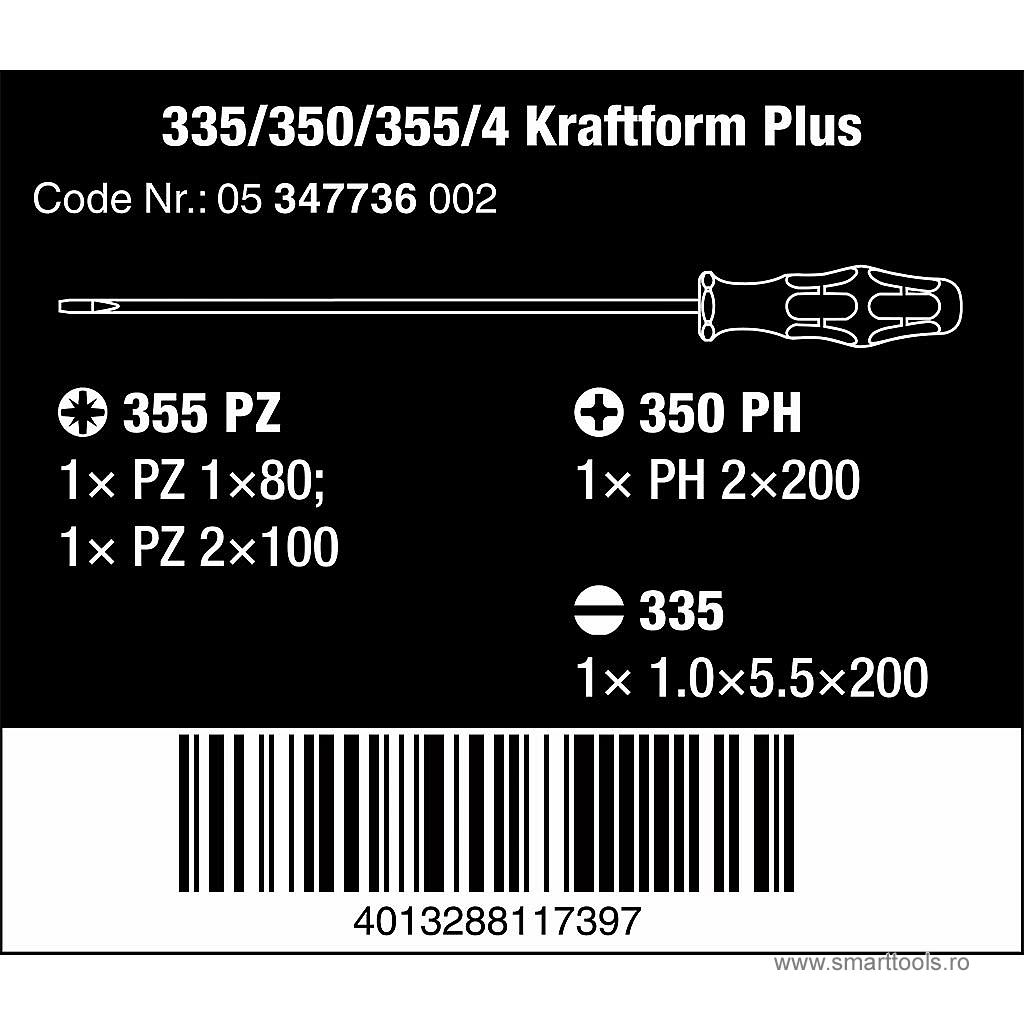 set-surubelnite-kraftform-plus-lasertip-cu-lame-lungi-200-mm-4-piese