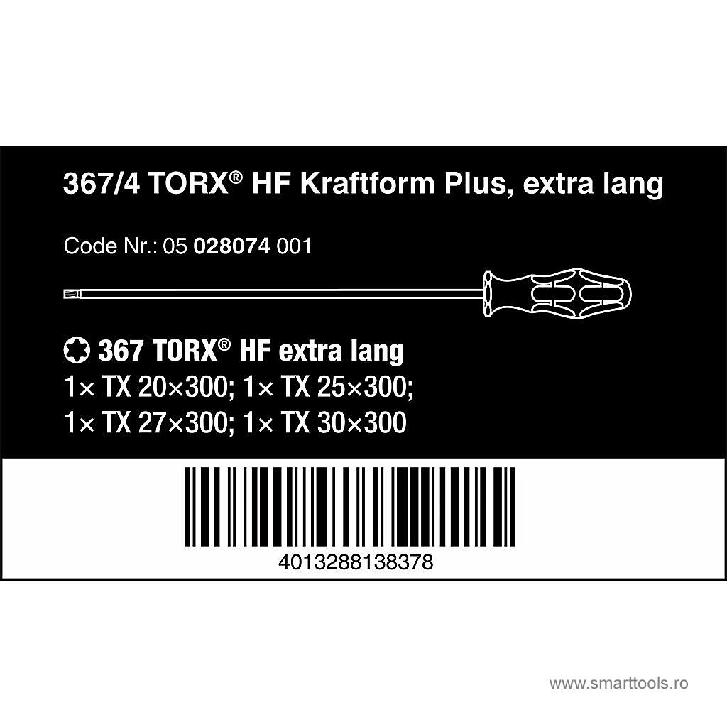 set-surubelnite-torx-kraftform-plus-lasertip-cu-lame-lungi-300-mm-4-piese