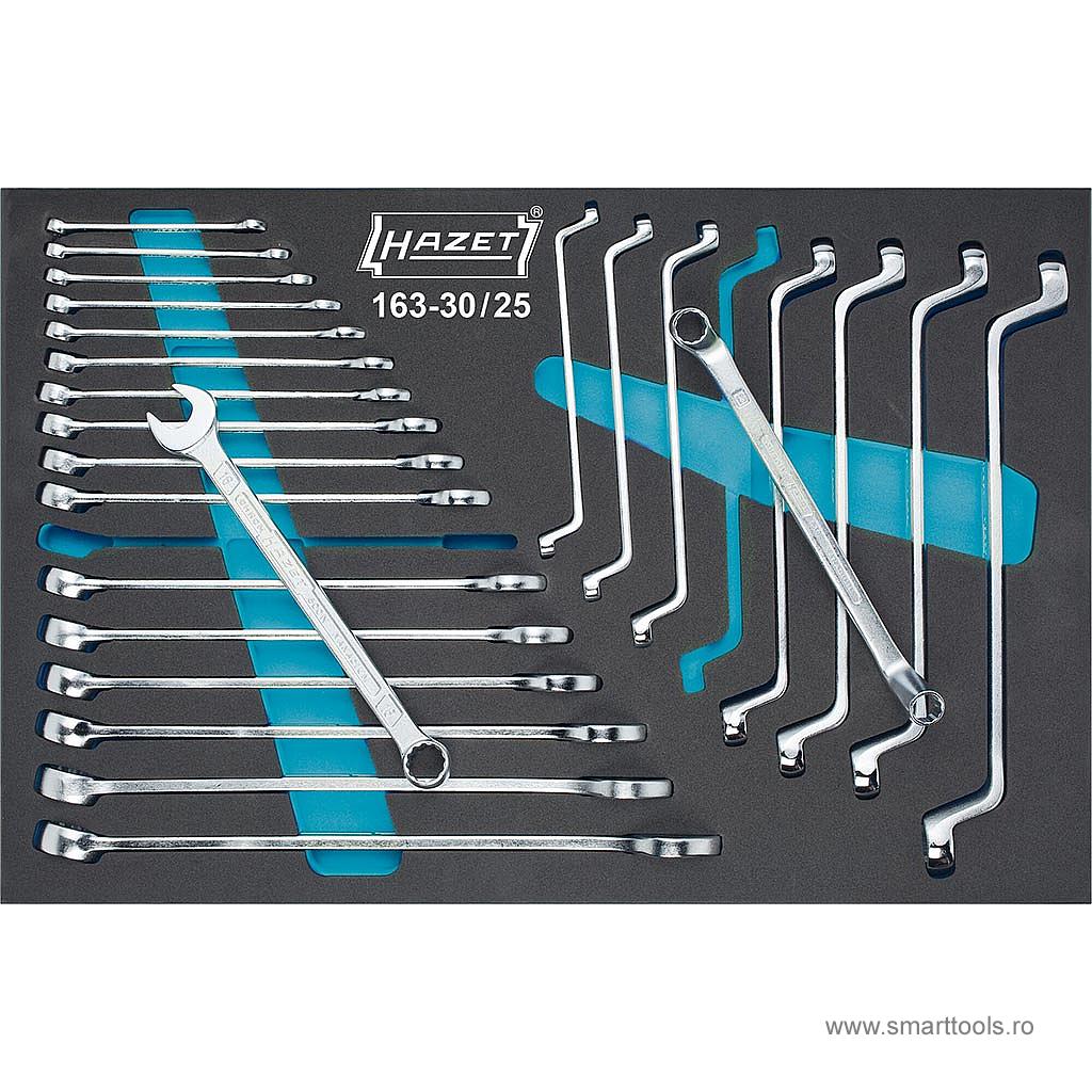 Set chei combinate inelarefixe / set chei inelare duble, 25 piese