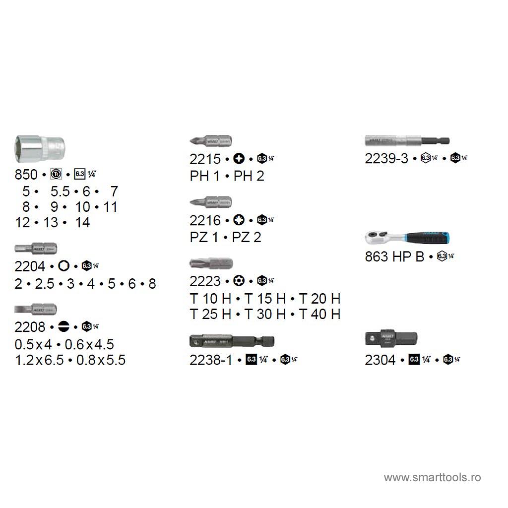 set-chei-tubulare-profesionale-1-4-36-piese-hazet