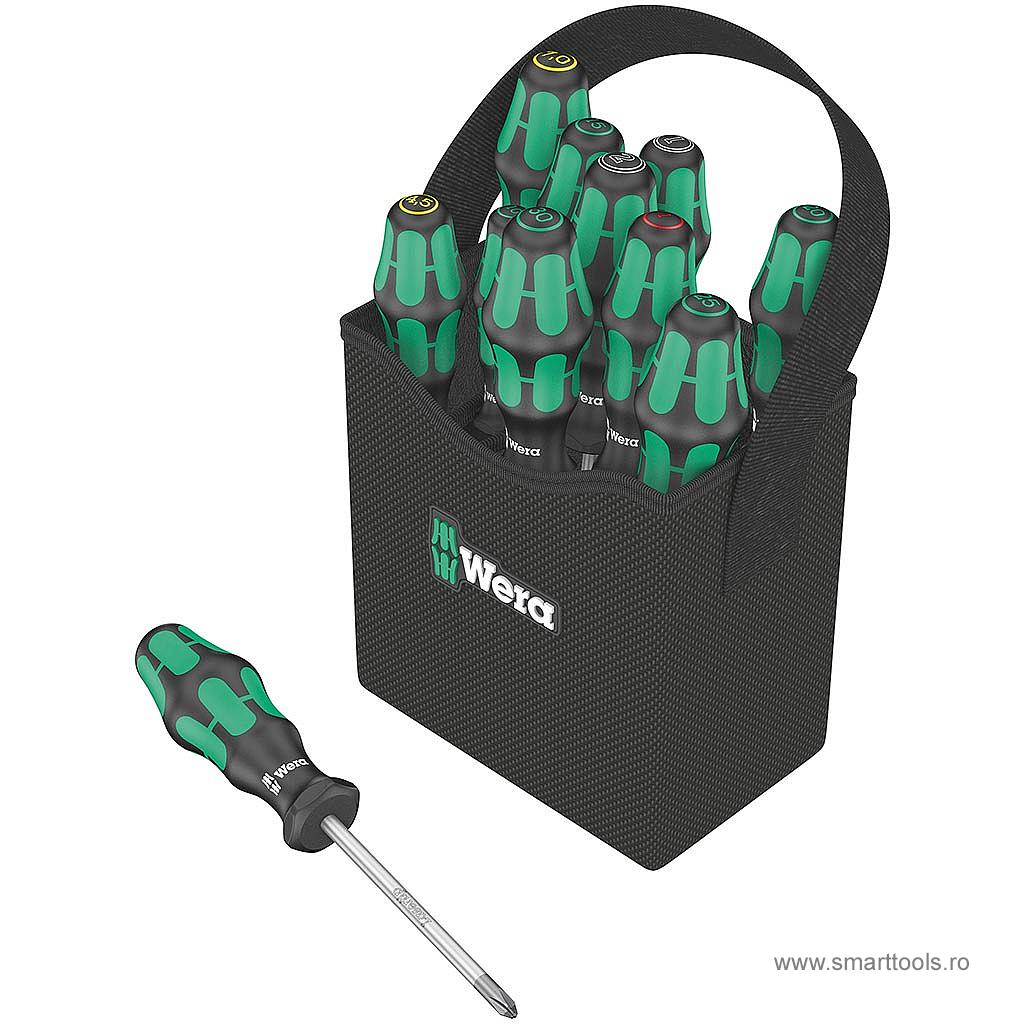 set-de-surubelnite-profesionale-wera-in-geanta-2go-11-piese