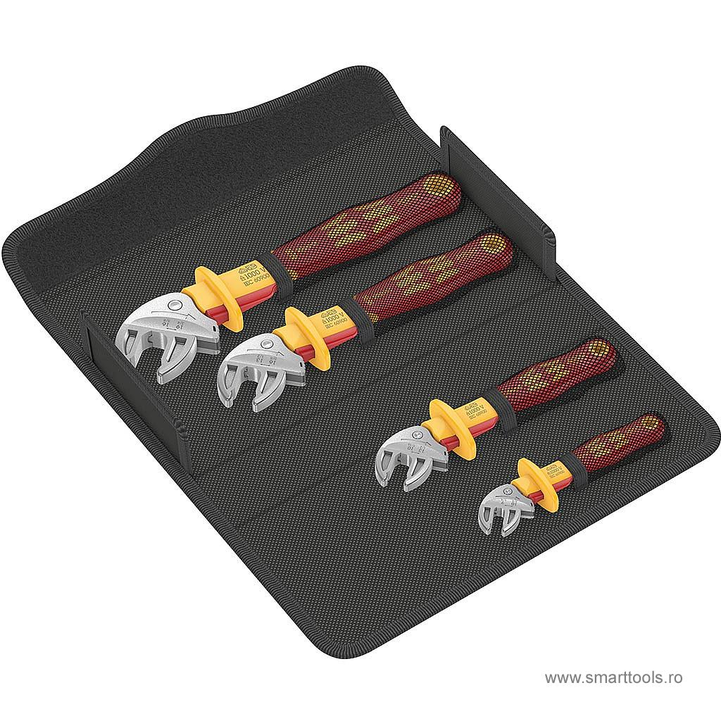 set-chei-autoreglabile-cu-clichet-izolate-1000v-wera-4-piese