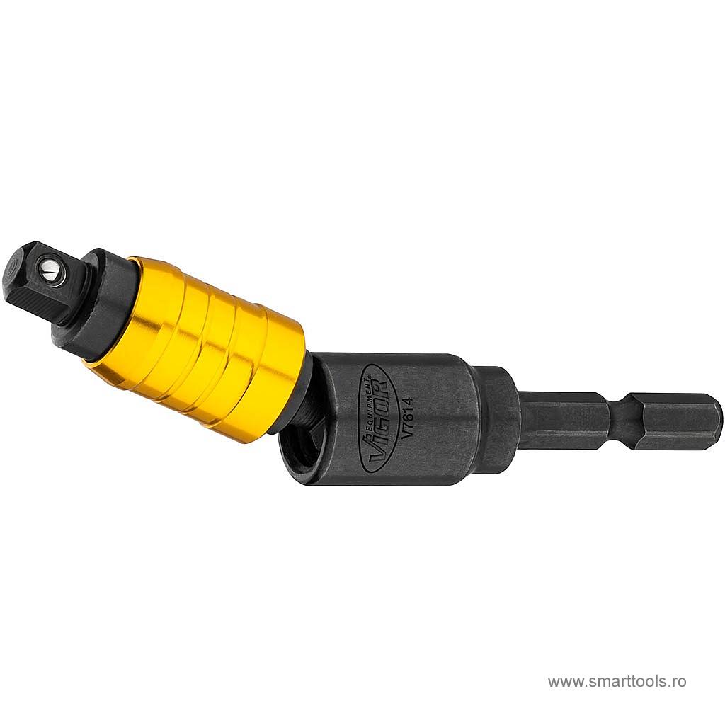 Adaptor pentru cheie tubulara cu articulatie, 1/4