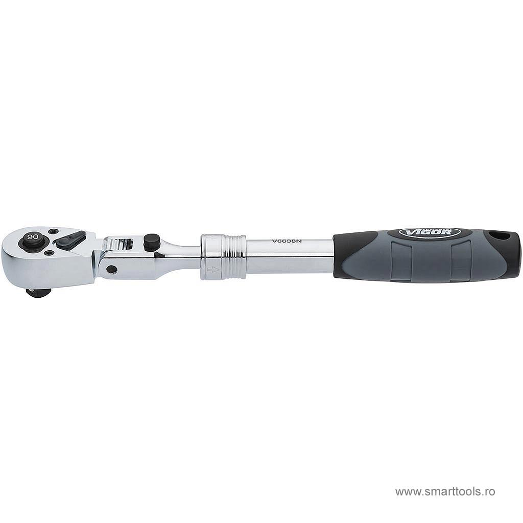 Clichet reversibil telescopic cu articulație, 3/8