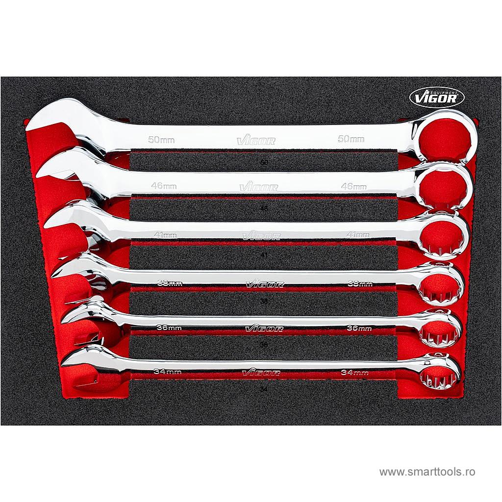 Set chei combinate inelare-fixe XXL, 34-50mm
