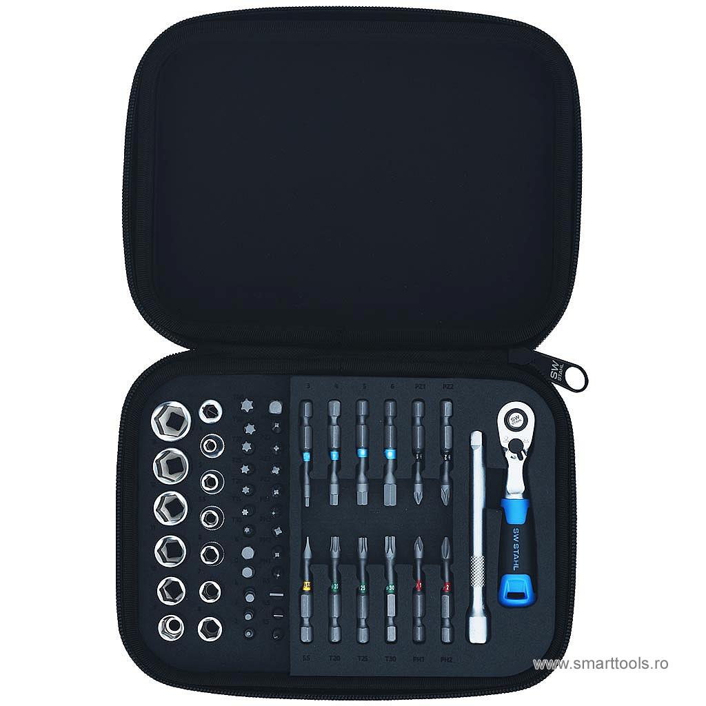 Set biti + tubulare CRAFT BOX, compact 1/4